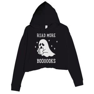 Read More Boooooks Cute Ghost Read More Boooooks Halloween Crop Fleece Hoodie