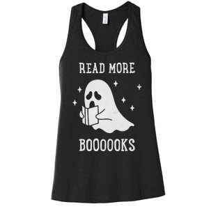 Read More Boooooks Cute Ghost Read More Boooooks Halloween Women's Racerback Tank