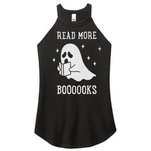 Read More Boooooks Cute Ghost Read More Boooooks Halloween Women's Perfect Tri Rocker Tank