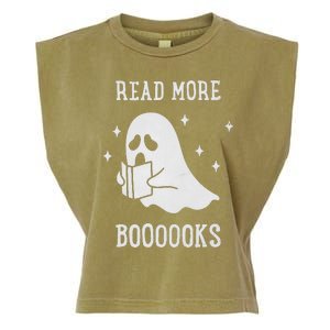 Read More Boooooks Cute Ghost Read More Boooooks Halloween Garment-Dyed Women's Muscle Tee