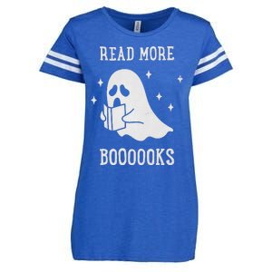 Read More Boooooks Cute Ghost Read More Boooooks Halloween Enza Ladies Jersey Football T-Shirt