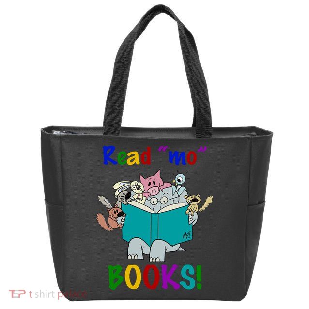 Read Mo Books Elephant Animals Zip Tote Bag