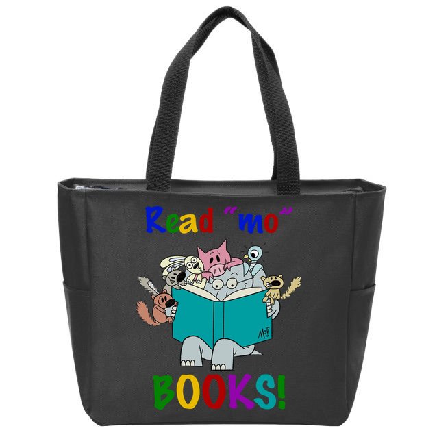 Read Mo Books Elephant Animals Zip Tote Bag