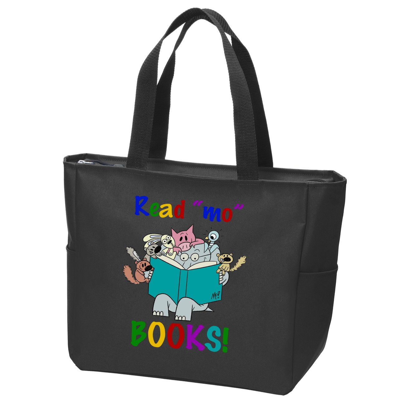 Read Mo Books Elephant Animals Zip Tote Bag