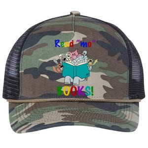 Read Mo Books Elephant Animals Retro Rope Trucker Hat Cap