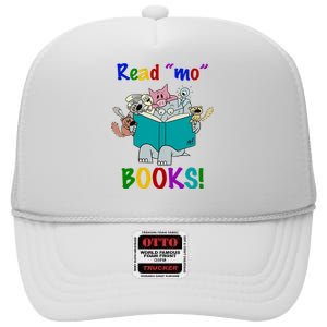 Read Mo Books Elephant Animals High Crown Mesh Back Trucker Hat