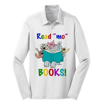 Read Mo Books Elephant Animals Silk Touch Performance Long Sleeve Polo