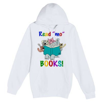 Read Mo Books Elephant Animals Premium Pullover Hoodie