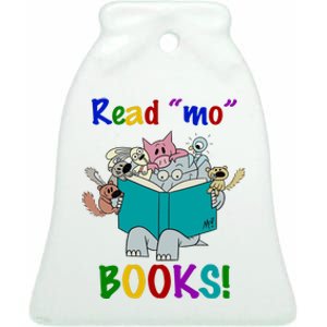 Read Mo Books Elephant Animals Ceramic Bell Ornament