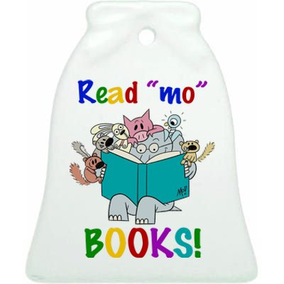 Read Mo Books Elephant Animals Ceramic Bell Ornament