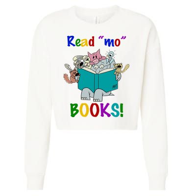 Read Mo Books Elephant Animals Cropped Pullover Crew