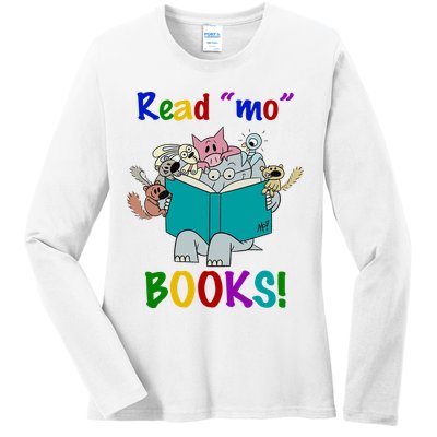 Read Mo Books Elephant Animals Ladies Long Sleeve Shirt