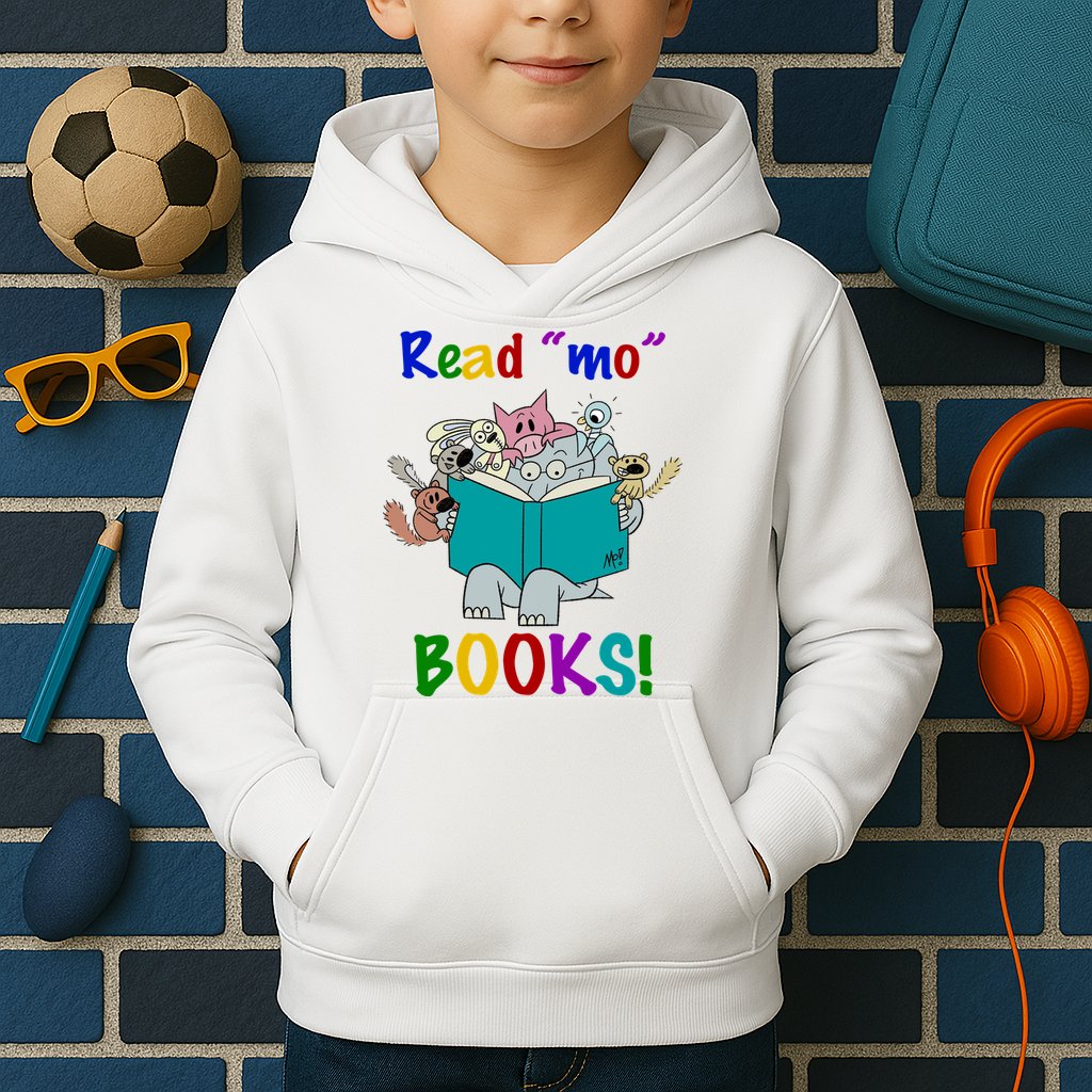 Read Mo Books Elephant Animals Kids Hoodie