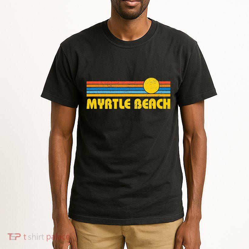 Retro Myrtle Beach Sunset Vintage Throwback Tall T-Shirt