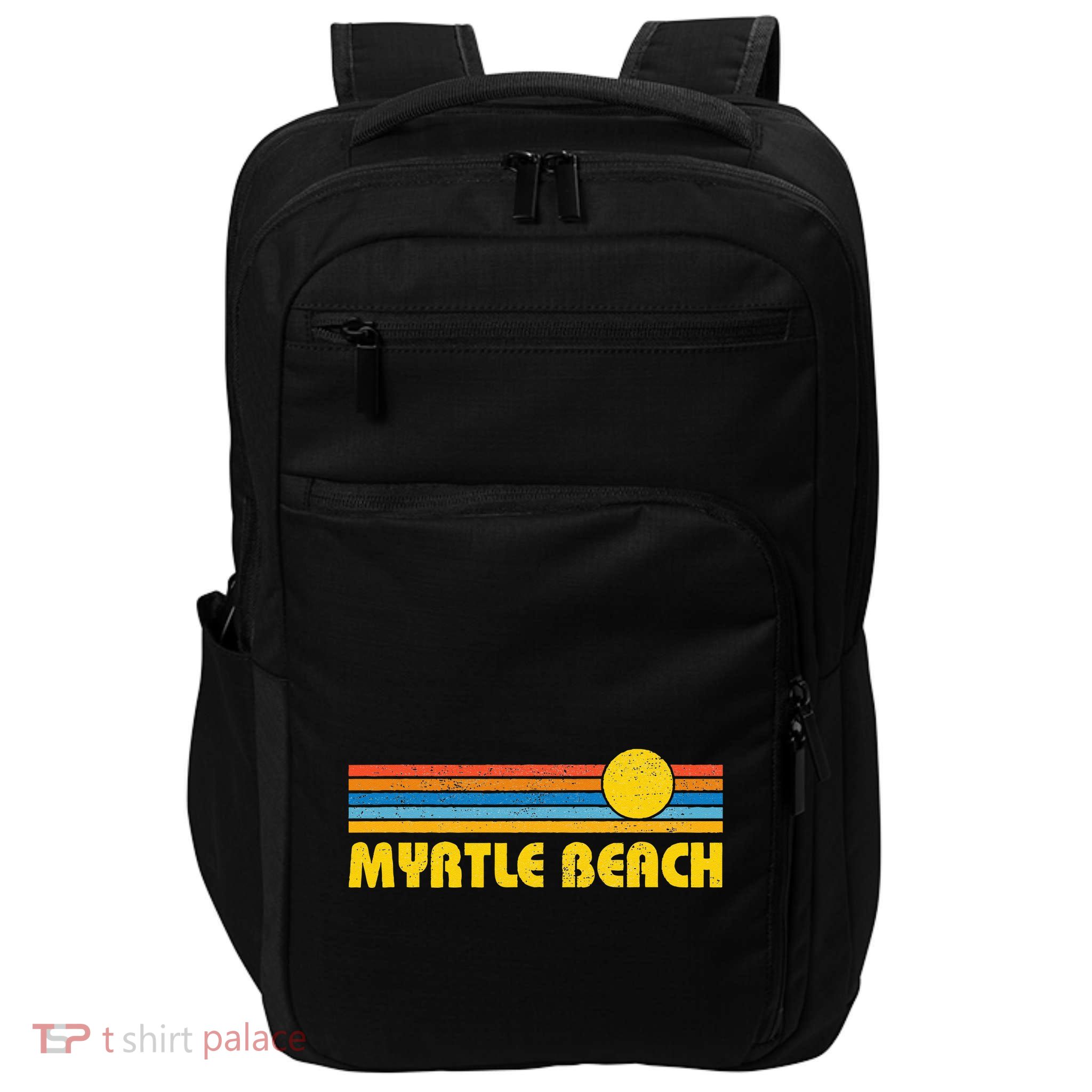 Retro Myrtle Beach Sunset Vintage Throwback Impact Tech Backpack