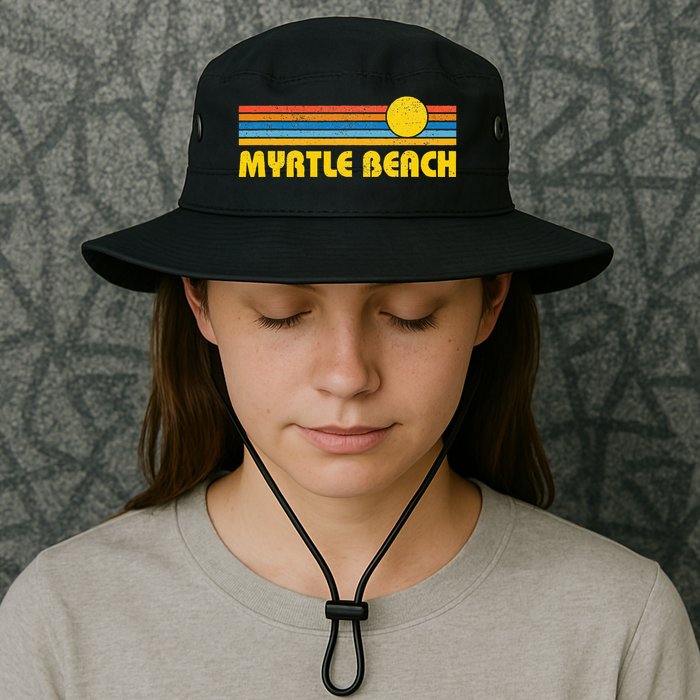 Retro Myrtle Beach Sunset Vintage Throwback Bucket Hat