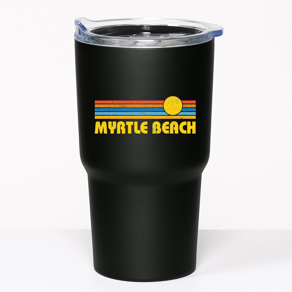 Retro Myrtle Beach Sunset Vintage Throwback Tumbler