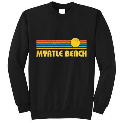 Retro Myrtle Beach Sunset Vintage Throwback Tall Sweatshirt