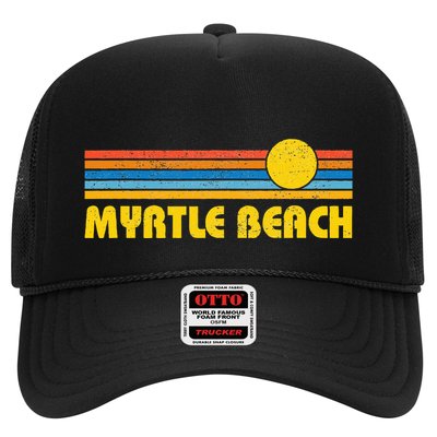 Retro Myrtle Beach Sunset Vintage Throwback Trucker Hat