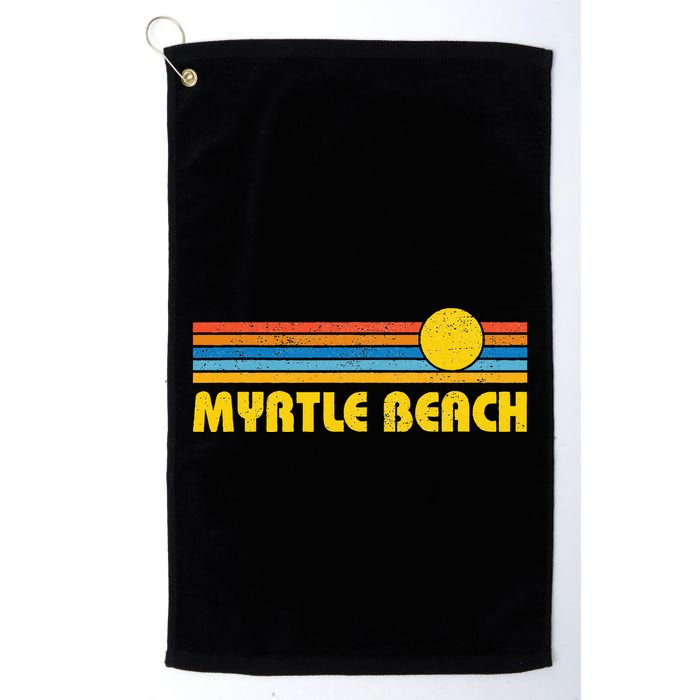 Retro Myrtle Beach Sunset Vintage Throwback Golf Towel