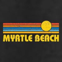 Retro Myrtle Beach Sunset Vintage Throwback Golf Towel