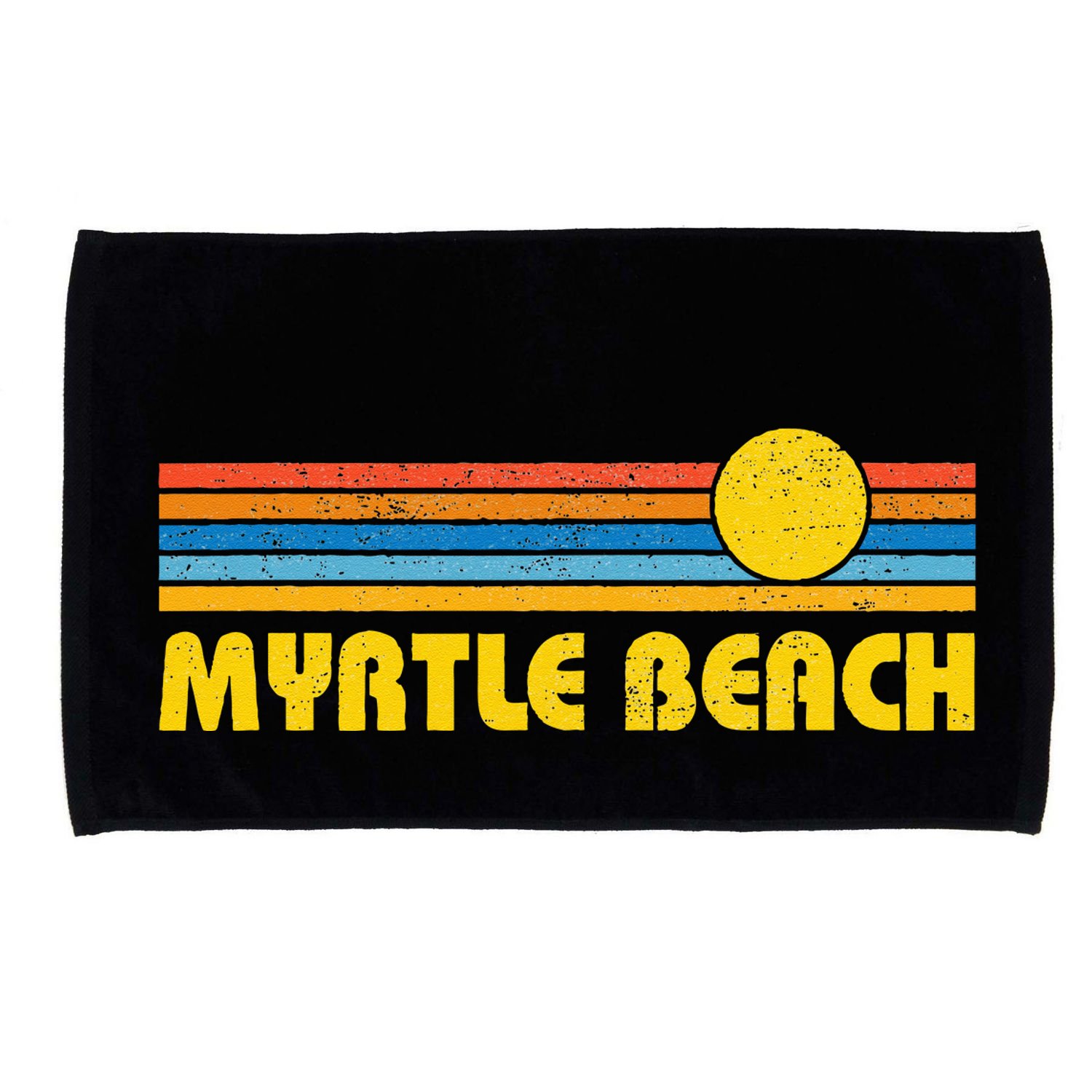 Retro Myrtle Beach Sunset Vintage Throwback Microfiber Hand Towel
