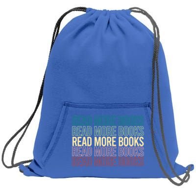 Read More Books English Teacher Lover Reading Retro Gift Sweatshirt Cinch Pack Bag