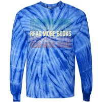 Read More Books English Teacher Lover Reading Retro Gift Tie-Dye Long Sleeve Shirt