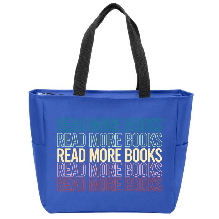 Read More Books English Teacher Lover Reading Retro Gift Zip Tote Bag