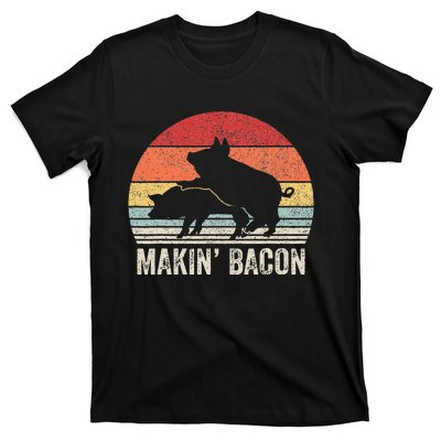 Retro Makin Bacon Pork Bacon T-Shirt