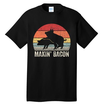 Retro Makin Bacon Pork Bacon Tall T-Shirt