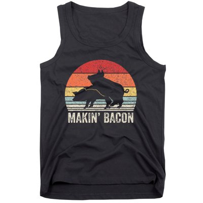 Retro Makin Bacon Pork Bacon Tank Top