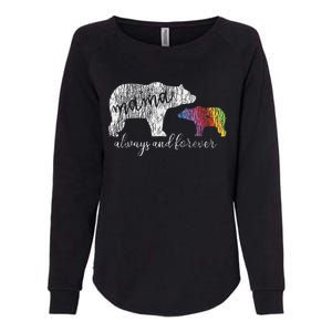 Rainbow Mama Bear Always Love Support Pride Lgbt Womens California Wash Sweatshirt