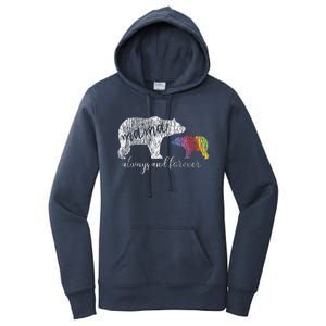 Rainbow Mama Bear Always Love Support Pride Lgbt Women's Pullover Hoodie