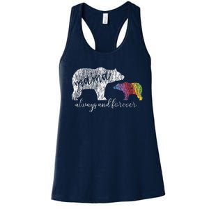 Rainbow Mama Bear Always Love Support Pride Lgbt Women's Racerback Tank