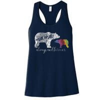 Rainbow Mama Bear Always Love Support Pride Lgbt Women's Racerback Tank