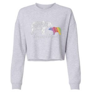 Rainbow Mama Bear Always Love Support Pride Lgbt Cropped Pullover Crew