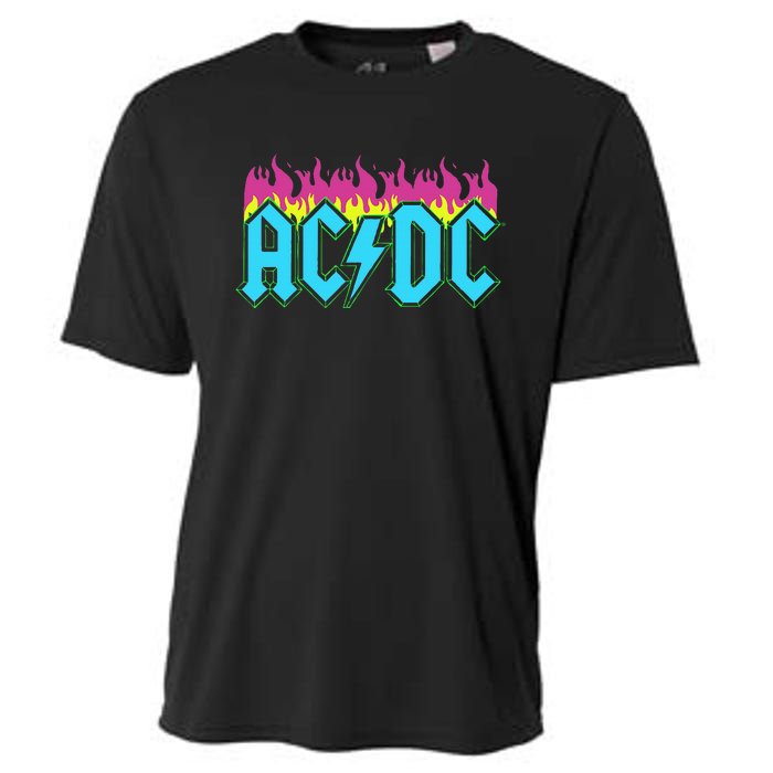 Rock Music Band Neon Flames Cooling Performance Crew T-Shirt