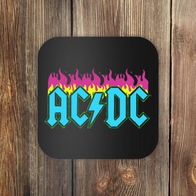 Rock Music Band Neon Flames Coaster