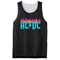 Rock Music Band Neon Flames Mesh Reversible Basketball Jersey Tank