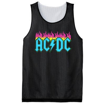 Rock Music Band Neon Flames Mesh Reversible Basketball Jersey Tank