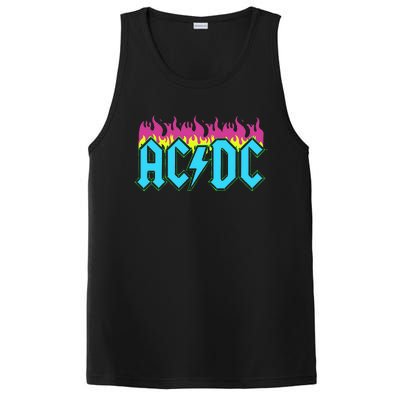 Rock Music Band Neon Flames PosiCharge Competitor Tank