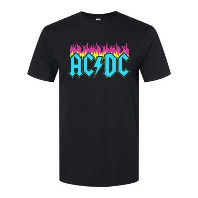 Rock Music Band Neon Flames Softstyle CVC T-Shirt