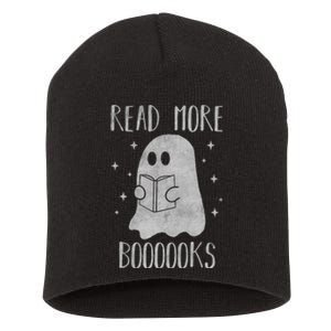 Read more boooooks Funny Cute Halloween Ghost reading a book Short Acrylic Beanie