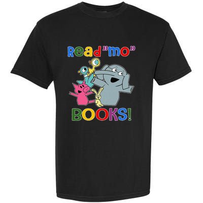 Read Mo Book Cute School Teacher Librarian Elephant Pigeon Garment-Dyed Heavyweight T-Shirt