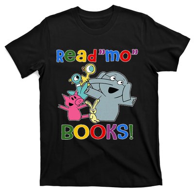 Read Mo Book Cute School Teacher Librarian Elephant Pigeon T-Shirt