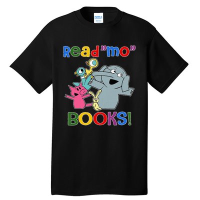 Read Mo Book Cute School Teacher Librarian Elephant Pigeon Tall T-Shirt