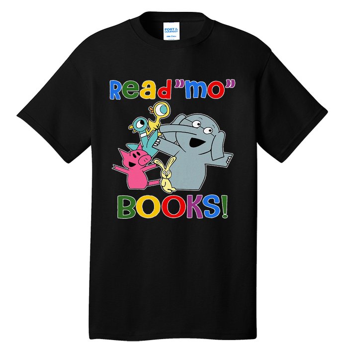 Read Mo Book Cute School Teacher Librarian Elephant Pigeon Tall T-Shirt