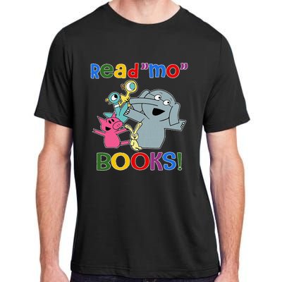 Read Mo Book Cute School Teacher Librarian Elephant Pigeon Adult ChromaSoft Performance T-Shirt