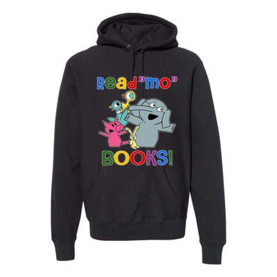 Read Mo Book Cute School Teacher Librarian Elephant Pigeon Premium Hoodie